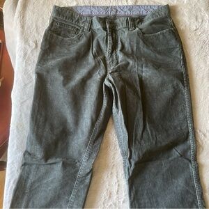 LL bean Gray Corduroy Pants size 34/30 flat front